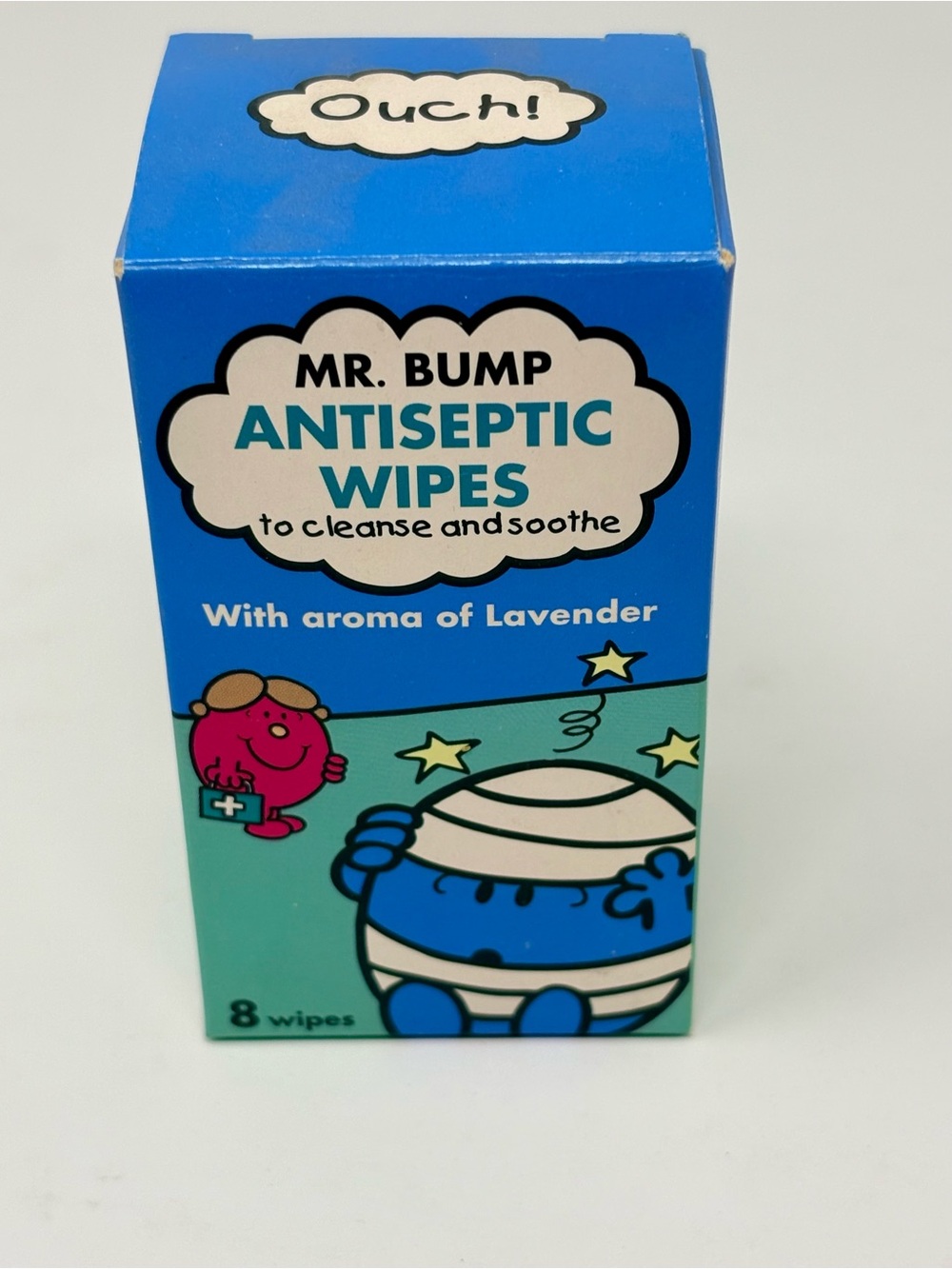 Mr. Bump Antiseptic Wipes Collectible Blue & Teal Packaging Mr. Men Little Miss